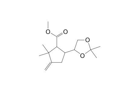CYCLOPENTANECARBOXYLIC ACID, 2-(2,2-DIMETHYL-1,3-DIOXOLAN-4-YL)-4-METHYLEN-5,5-DIMETHYL-, METHYL ESTER, (S,R,R or S,S,S)