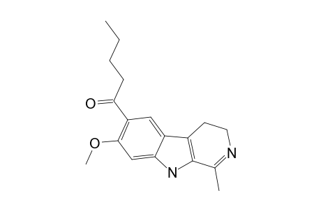 10-VALERYL-11-METHOXY-3-METHYL-5,6-DIHYDRO-BETA-CARBOLINE