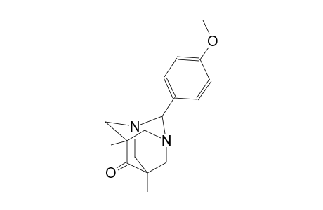 1,3-Diazaadamantan-6-one, 2-(4-methoxyphenyl)-5,7-dimethyl-