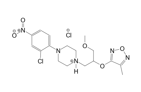 1-(2-chloro-4-nitrophenyl)-4-{3-methoxy-2-[(4-methyl-1,2,5-oxadiazol-3-yl)oxy]propyl}piperazin-4-ium chloride