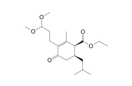 cis-Ethyl 3-(3,3-Dimethoxypropyl)-6-isobutyl-2-methyl-4-oxocyclohex-2-ene-1-carboxylate