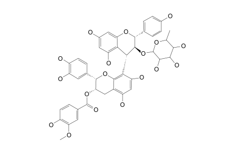PROANTHOCYANIDIN-II;3-O-(ALPHA-L-RHAMNOPYRANOSYL)-AFZELECHIN-(4-ALPHA->8)-EPICATECHIN-3-O-VANILLATE