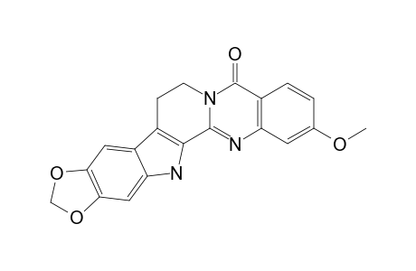 ORISUAVEOLINE_B;8,13-DIHYDRO-2-METHOXY-10,11-METHYLENEDIOXYINDOLO-[2'.3':3.4]-PYRIDO-[2.1-B]-QUINAZOLIN-5-(7-H)-ONE