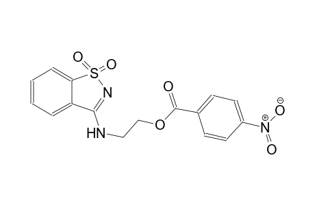 ethanol, 2-[(1,1-dioxido-1,2-benzisothiazol-3-yl)amino]-, 4-nitrobenzoate (ester)