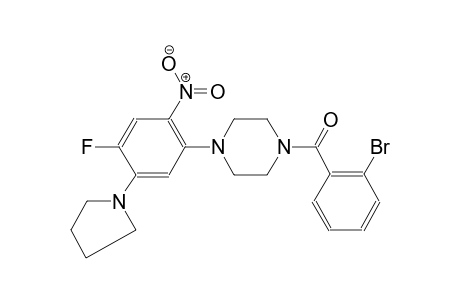 (2-bromophenyl)-[4-(4-fluoranyl-2-nitro-5-pyrrolidin-1-yl-phenyl)piperazin-1-yl]methanone
