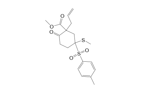 2-Allyl-2-(methoxycarbonyl)-4-(methylthio)-4-(p-tolylsulfonyl)cyclohexanone