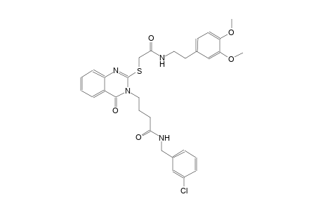 3-quinazolinebutanamide, N-[(3-chlorophenyl)methyl]-2-[[2-[[2-(3,4-dimethoxyphenyl)ethyl]amino]-2-oxoethyl]thio]-3,4-dihydro-4-oxo-