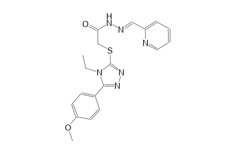 2-{[4-ethyl-5-(4-methoxyphenyl)-4H-1,2,4-triazol-3-yl]sulfanyl}-N'-[(E)-2-pyridinylmethylidene]acetohydrazide
