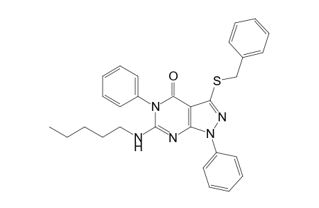 3-Benzylsulfanyl-6-(pentylamino)-1,5-diphenyl-pyrazolo[3,4-d]pyrimidin-4-one