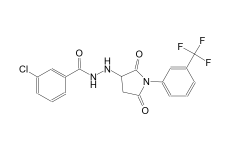 3-chloro-N'-{2,5-dioxo-1-[3-(trifluoromethyl)phenyl]-3-pyrrolidinyl}benzohydrazide