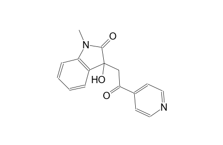 3-hydroxy-1-methyl-3-[2-oxo-2-(4-pyridinyl)ethyl]-1,3-dihydro-2H-indol-2-one