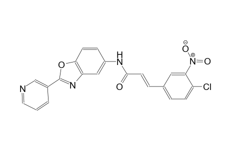 (2E)-3-(4-chloro-3-nitrophenyl)-N-[2-(3-pyridinyl)-1,3-benzoxazol-5-yl]-2-propenamide
