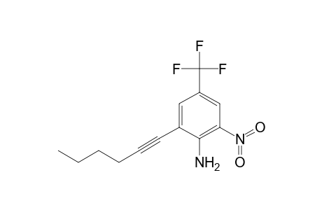2-(1-Hexynyl)-6-nitro-4-trifluoromethylaniline