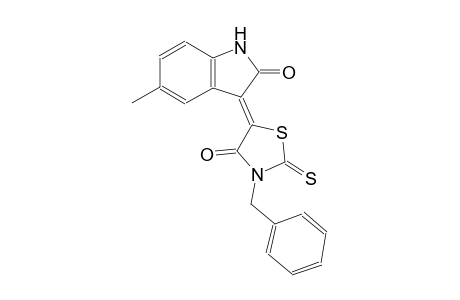 (3Z)-3-(3-benzyl-4-oxo-2-thioxo-1,3-thiazolidin-5-ylidene)-5-methyl-1,3-dihydro-2H-indol-2-one