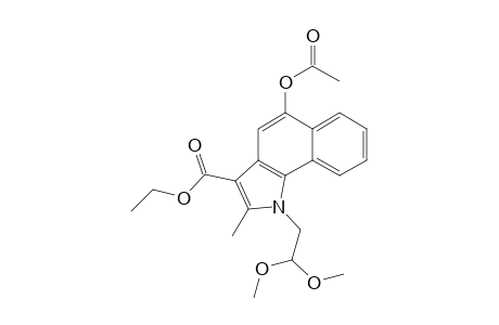 1H-Benz[g]indole-3-carboxylic acid, 5-(acetyloxy)-1-(2,2-dimethoxyethyl)-2-methyl-, ethyl ester