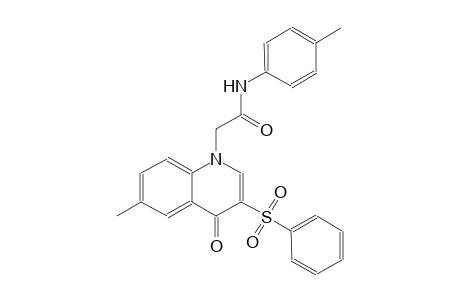 1-quinolineacetamide, 1,4-dihydro-6-methyl-N-(4-methylphenyl)-4-oxo-3-(phenylsulfonyl)-