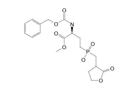 (3-S)-2-[(((3-(N-BENZYLOXYCARBONYL)-AMINO-3-METHOXYCARBONYL)-PROPYL)-(HYDROXY)-PHOSPHINYL)-METHYL]-OXOTETRAHYDROFURAN-3-YL