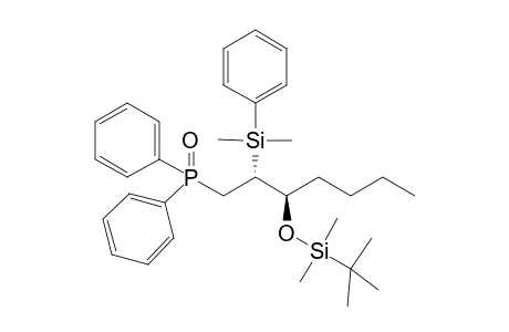 (2R,3R)-2-(Dimethylphenylsilyl)-1-diphenylphosphinoylheptan-3-yl tert-butyldimethylsilyl ether