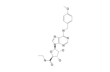 Adenosine, N(6)-4-methoxybenzyl-4'-N-ethylcarbamoyl-4'-dehydroxymethyl-