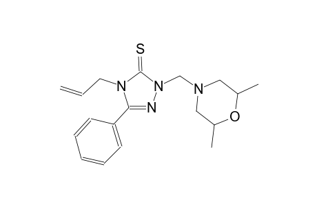 3H-1,2,4-triazole-3-thione, 2-[(2,6-dimethyl-4-morpholinyl)methyl]-2,4-dihydro-5-phenyl-4-(2-propenyl)-