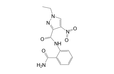 1H-Pyrazole-3-carboxamide, N-[2-(aminocarbonyl)phenyl]-1-ethyl-4-nitro-