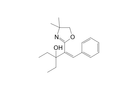 (Z)-2-(4,4-dimethyl-2-oxazolin-2-yl)-3-ethyl-1-phenyl-pent-1-en-3-ol