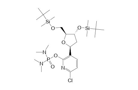 1-BETA-[6-CHLORO-2-[[BIS-(DIMETHYLAMINO)-PHOSPHORYL]-OXY]-PYRIDIN-3-YL]-1,2-DIDEOXY-3,5-BIS-[O-(TERT.-BUTYLDIMETHYLSILYL)]-D-RIBOFURANOSIDE