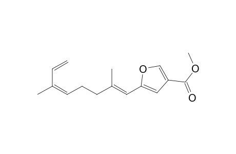 5-[(1E,5Z)-2,6-dimethylocta-1,5,7-trienyl]-3-furancarboxylic acid methyl ester