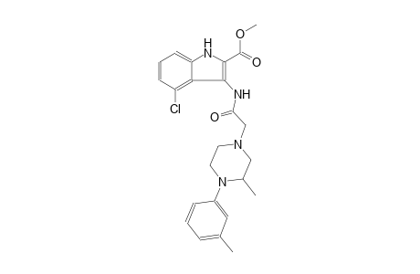 methyl 4-chloro-3-({[3-methyl-4-(3-methylphenyl)-1-piperazinyl]acetyl}amino)-1H-indole-2-carboxylate
