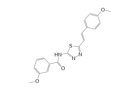 3-methoxy-N-{5-[(E)-2-(4-methoxyphenyl)ethenyl]-1,3,4-thiadiazol-2-yl}benzamide
