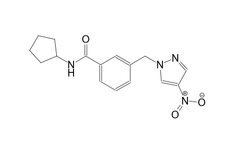 N-cyclopentyl-3-[(4-nitro-1H-pyrazol-1-yl)methyl]benzamide
