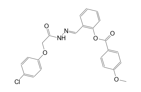2-((E)-{2-[2-(4-chlorophenoxy)acetyl]hydrazono}methyl)phenyl 4-methoxybenzoate
