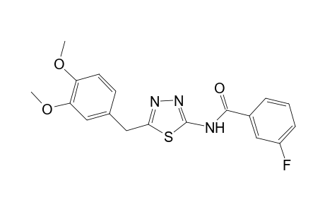 N-[5-(3,4-Dimethoxy-benzyl)-[1,3,4]thiadiazol-2-yl]-3-fluoro-benzamide