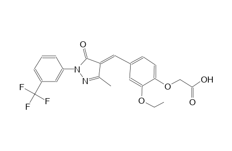 [2-ethoxy-4-((E)-{3-methyl-5-oxo-1-[3-(trifluoromethyl)phenyl]-1,5-dihydro-4H-pyrazol-4-ylidene}methyl)phenoxy]acetic acid