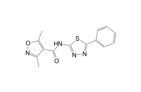 3,5-dimethyl-N-(5-phenyl-1,3,4-thiadiazol-2-yl)-4-isoxazolecarboxamide