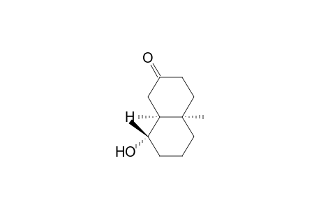 (4a.alpha.,8.beta.,8a.alpha.)-(+-)-Octahydro-8-hydroxy-4a,8-dimethyl-2-(1H)-naphthalenone