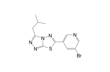 [1,2,4]triazolo[3,4-b][1,3,4]thiadiazole, 6-(5-bromo-3-pyridinyl)-3-(2-methylpropyl)-
