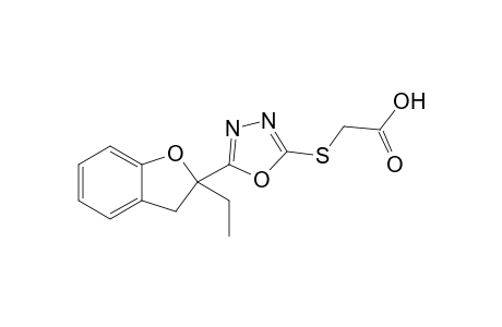 2-[5-(2',3'-Dihydro-2'-ethylbenzo[b]furan-2'-yl)-[1,3,4]oxadiazol-2-ylsulfanyl]acetic acid