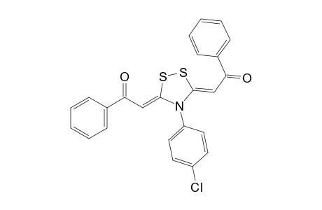 (2Z)-2-[(5Z)-4-(4-chlorophenyl)-5-phenacylidene-1,2,4-dithiazolidin-3-ylidene]-1-phenyl-ethanone