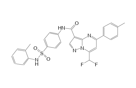 7-(difluoromethyl)-5-(4-methylphenyl)-N-[4-(2-toluidinosulfonyl)phenyl]pyrazolo[1,5-a]pyrimidine-3-carboxamide