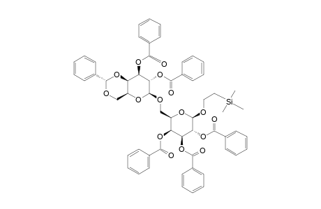 2-(TRIMETHYLSILYL)-ETHYL-4,6-O-BENZYLIDENE-2,3-DI-O-BENZOYL-BETA-D-GALACTOPYRANOSYL-(1->6)-2,3,4-TRI-O-BENZOYL-BETA-D-GALACTOPYRANOSIDE