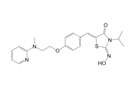 5-{[4-[2-[N-methyl-N-(2-pyridyl)]amino]ethoxy]phenylmethylene}-3-isopropyl-2-thiazolidin-4-one
