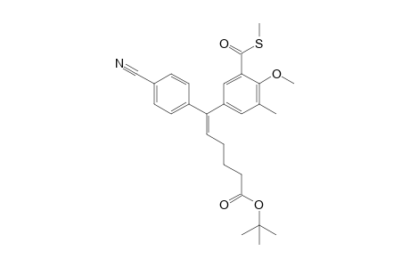 tert-Butyl (5Z)-6-(4-Cyanophenyl)-6-{4-methoxy-3-methyl-5-[(methylsulfanyl)carbonyl]phenyl}hex-5-enoate