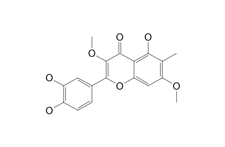 6-C-METHYLQUERCETIN-3,7-DIMETHYLETHER;3,7-DIMETHOXY-6-C-METHYL-5,3',4'-TRIHYDROXYFLAVONE