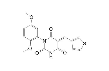 (5E)-1-(2,5-dimethoxyphenyl)-5-(3-thienylmethylene)-2,4,6(1H,3H,5H)-pyrimidinetrione