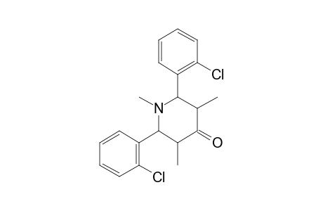 3,5,N-TRIMETHYL-2,6-BIS-(ORTHO-CHLOROPHENYL)-4-PIPERIDINONE