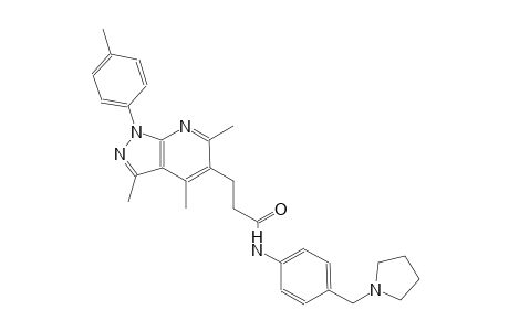 1H-pyrazolo[3,4-b]pyridine-5-propanamide, 3,4,6-trimethyl-1-(4-methylphenyl)-N-[4-(1-pyrrolidinylmethyl)phenyl]-