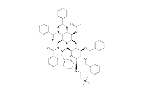 2-(TRIMETHYLSILYL)-ETHYL-4-O-(2-ACETAMIDO-3,4,6-TRI-O-BENZOYL-2-DEOXY-BETA-D-MANNOPYRANOSYL)-2,3,6-TRI-O-BENZYL-BETA-D-GLUCOPYRANOSIDE