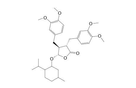 (-)-(3R,4R,5R)-3,4-Bis(3',4'-Dimethoxybenzyl)-5-(1-menthyloxy)butyrolactone