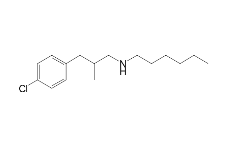 Benzenepropanamine, 4-chloro-N-hexyl-beta-methyl-